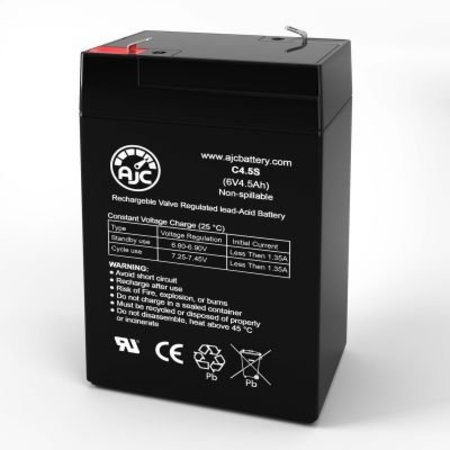 AJC Sure-Lites N Emergency Light Replacement Battery 4.5Ah, 6V, F1 -  BATTERY CLERK, AJC-C4.5S-V-0-188384